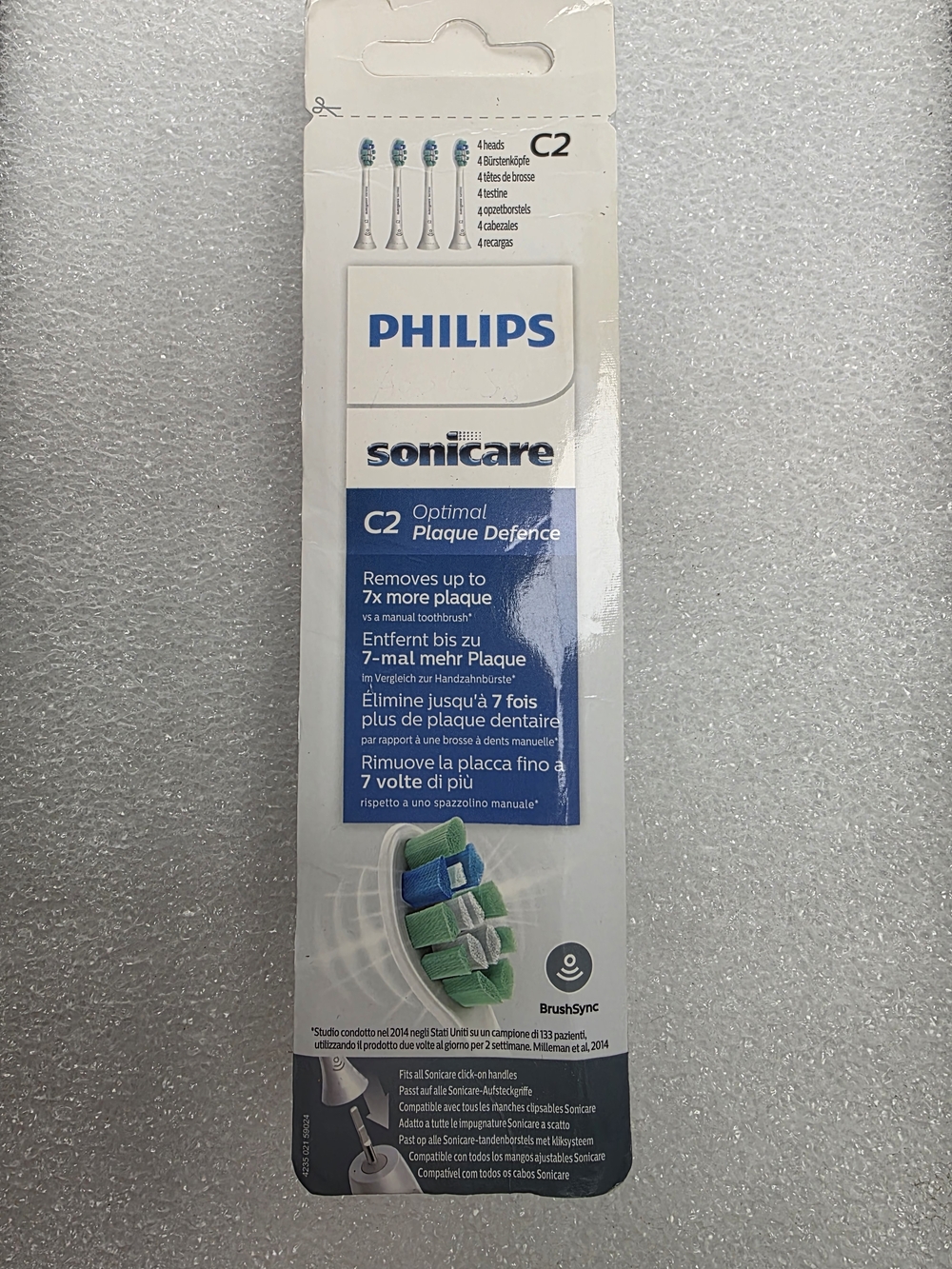 Philips Sonicare HX9024/10 C2 Optimal Plaque Control Toothbrush Head  4xPack